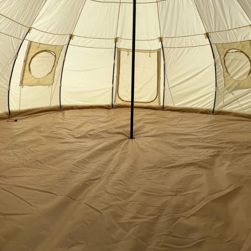 Wilderness Resource Eclipse Yurt-style bell tent offering 62 inch wall height in 16' model and 67 inch wall height in 20' model