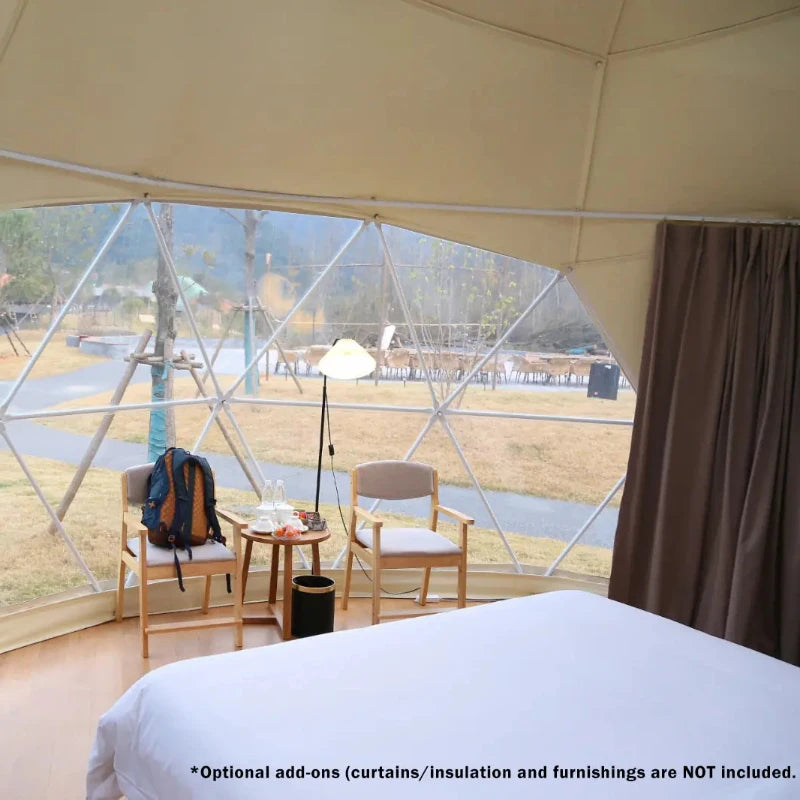 Wilderness Resource Geodesic Dome 16' premium dome tent interior with optional add-ons