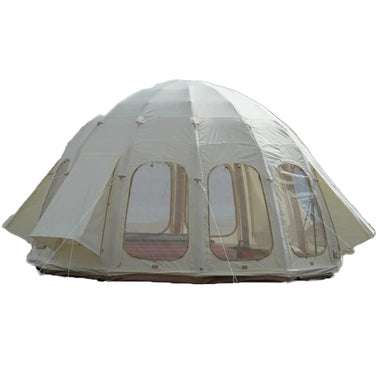 Wilderness Resource Jellyfish Air Beam tent 16-foot diameter built with high-performance 900D PU-coated Oxford canvas