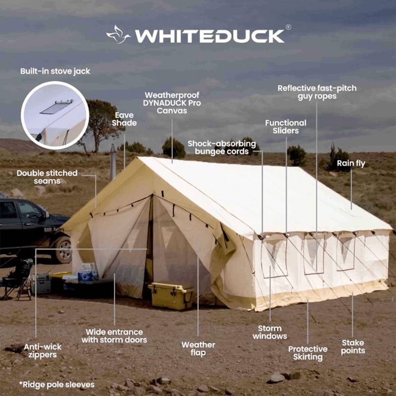Alpha Pro Wall Tent 16'x20' - 4-Season Canvas Wall Tent with Frame
