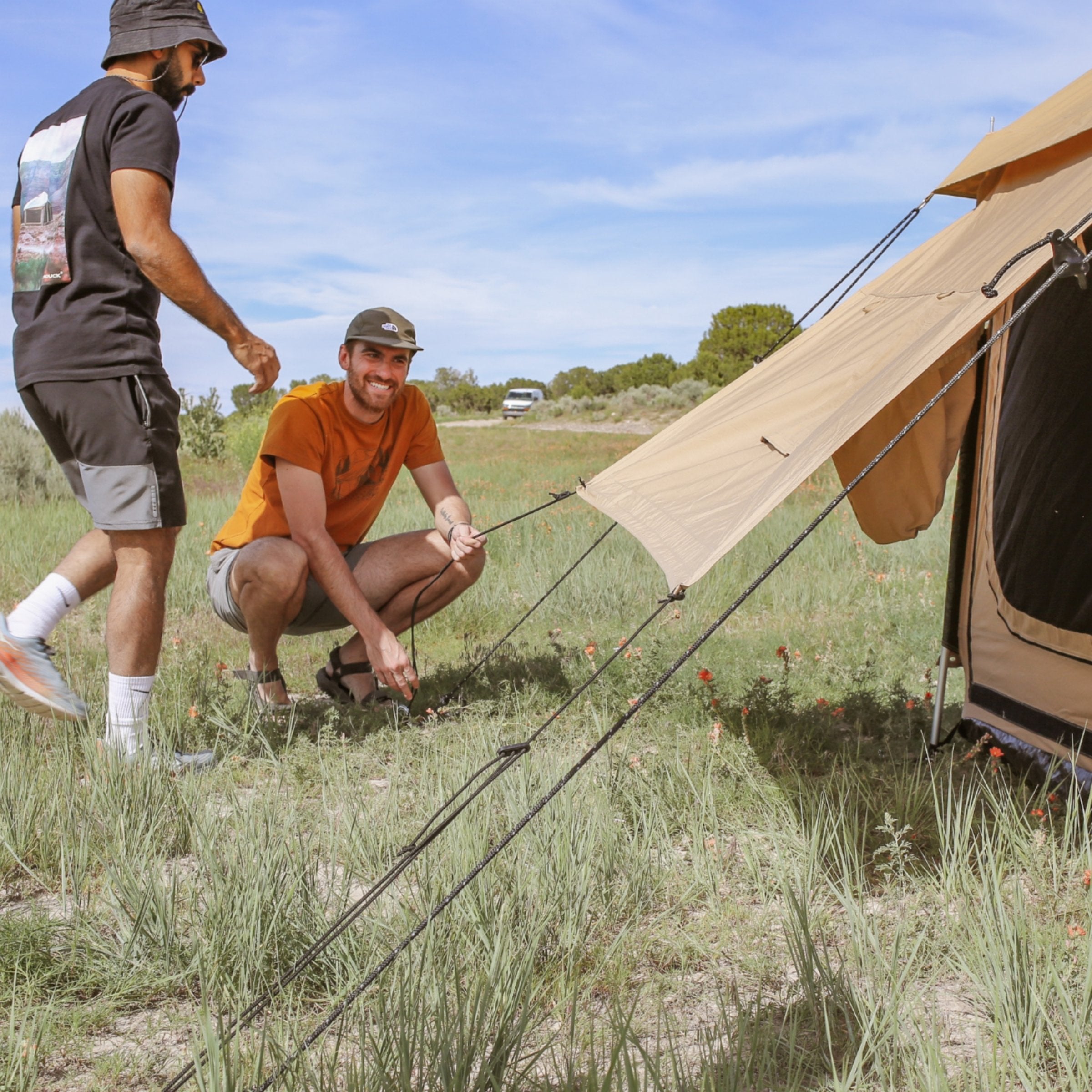 Altimus Bell Tent 14' - 4-Season Canvas Tent with Stove Jack & AC Port