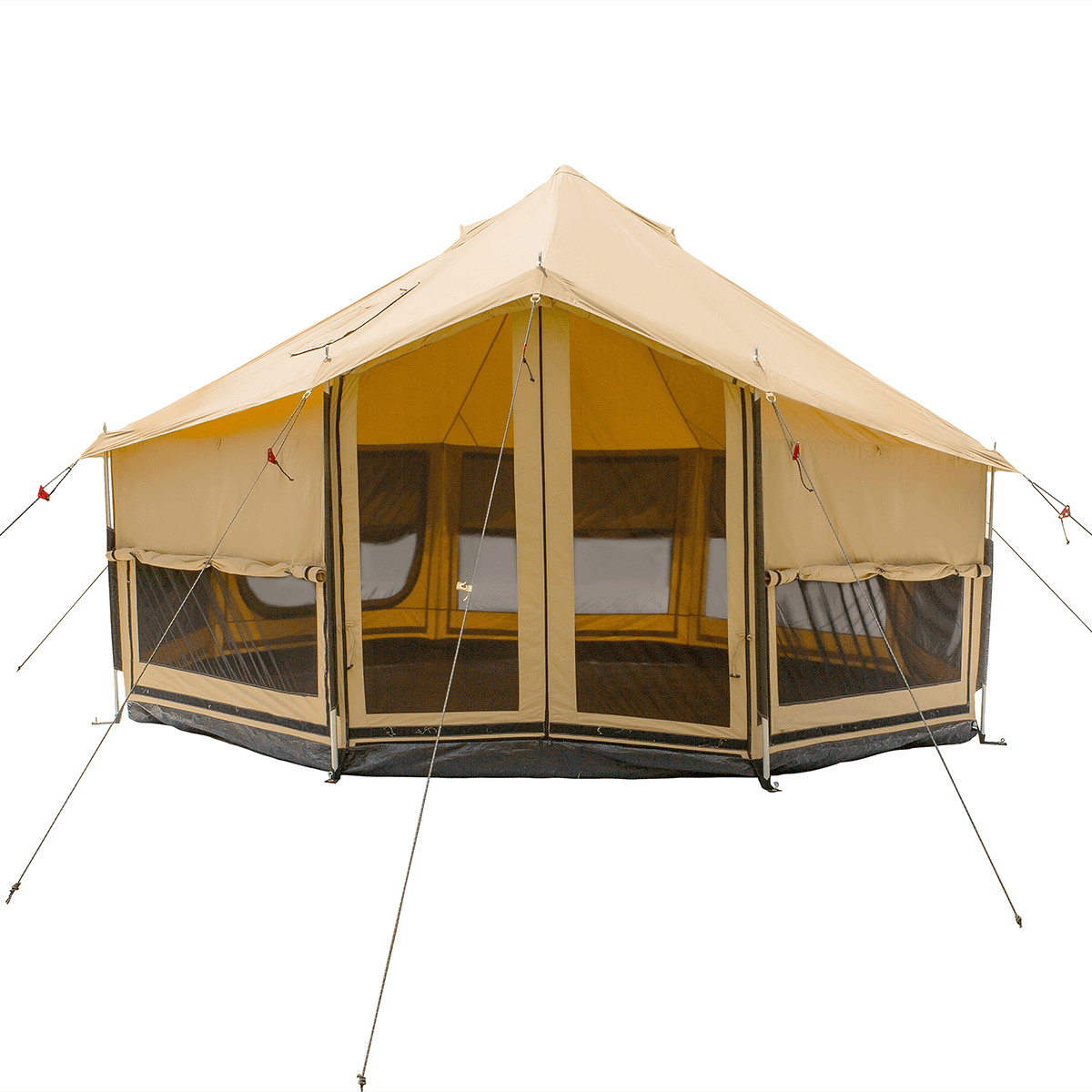 Altimus Bell Tent 14' - 4-Season Canvas Tent with Stove Jack & AC Port