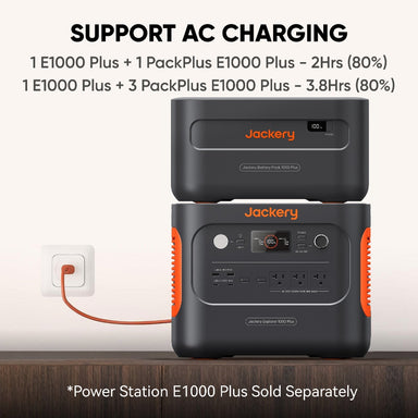 Jackery Battery Pack 1000 Plus shown with E1000 Power Station (sold separately) 