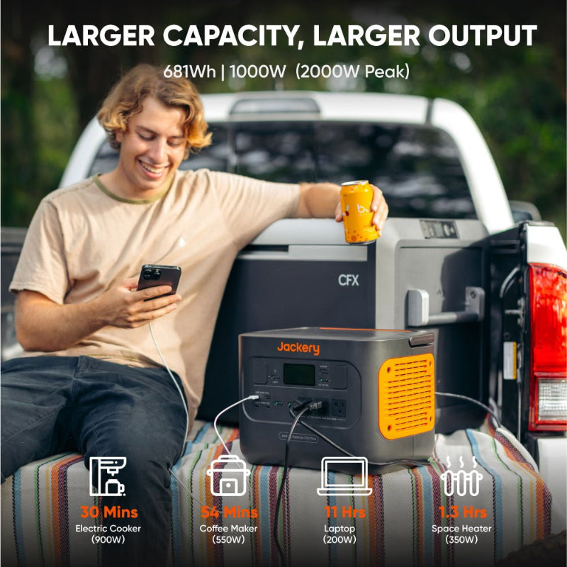 Jackery Explorer 700 Plus Portable Power Station – 680Wh, 1000W