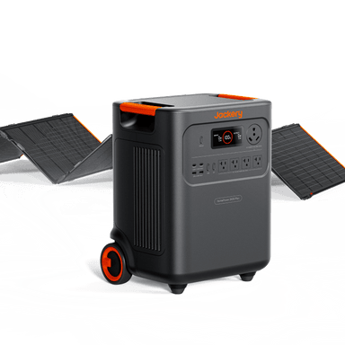 Jackery HomePower 3600 Plus renewable energy system with SolarSaga 500 X