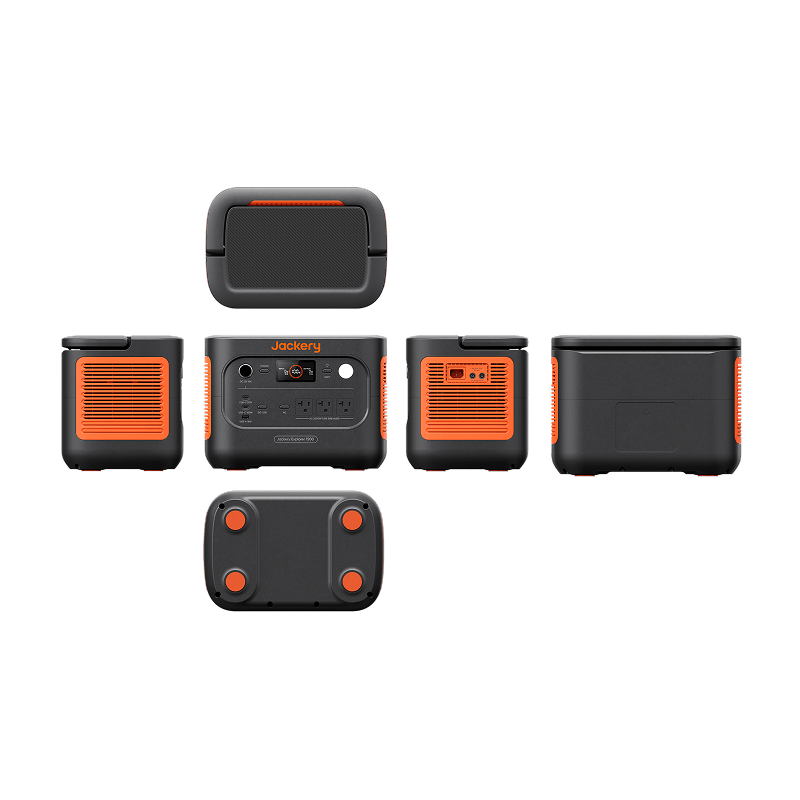 Jackery Explorer 1500 v2 Portable Power Station showing multiple views